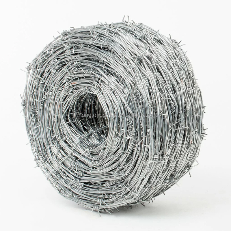 500 metros de alambre de hierro galvanizado de púas para cercas Muestra de alambre de ancho de banda 1,4 mm-2,6 mm Galvanizado