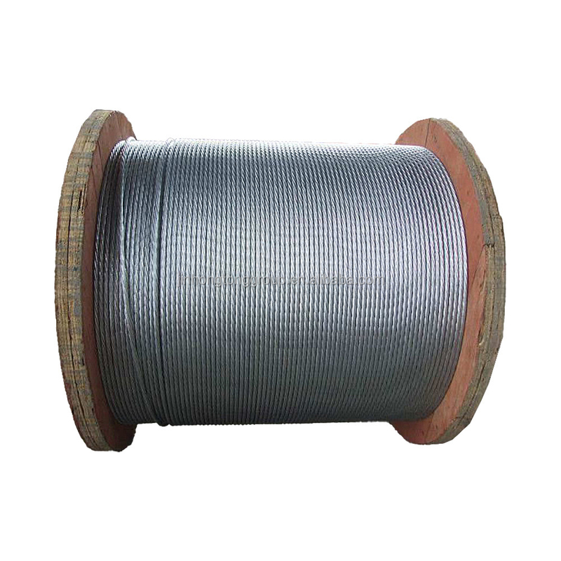 Peso de la bobina 10kg-800kgs/bobina 6x36 6x19 Tornadora grúa elevación cuerda de alambre de acero de costumbre de acero galvanizado de carbono CCS de corte libre