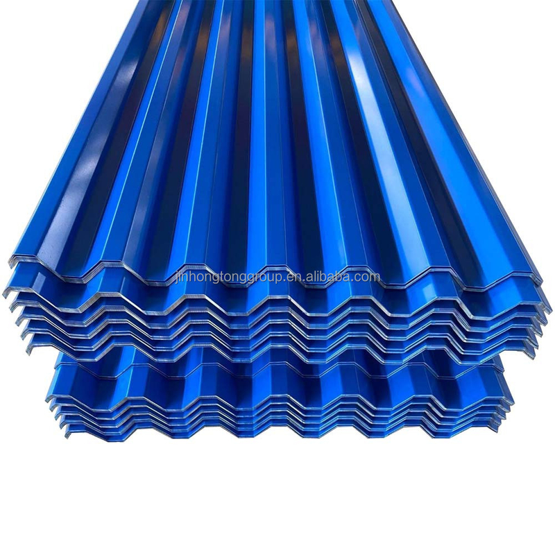 Zinc galvanizado color azulejos de techo de acero corrugado PPGI hoja recubierta para la construcción a 0,2 4 mm de espesor ASTM estándar