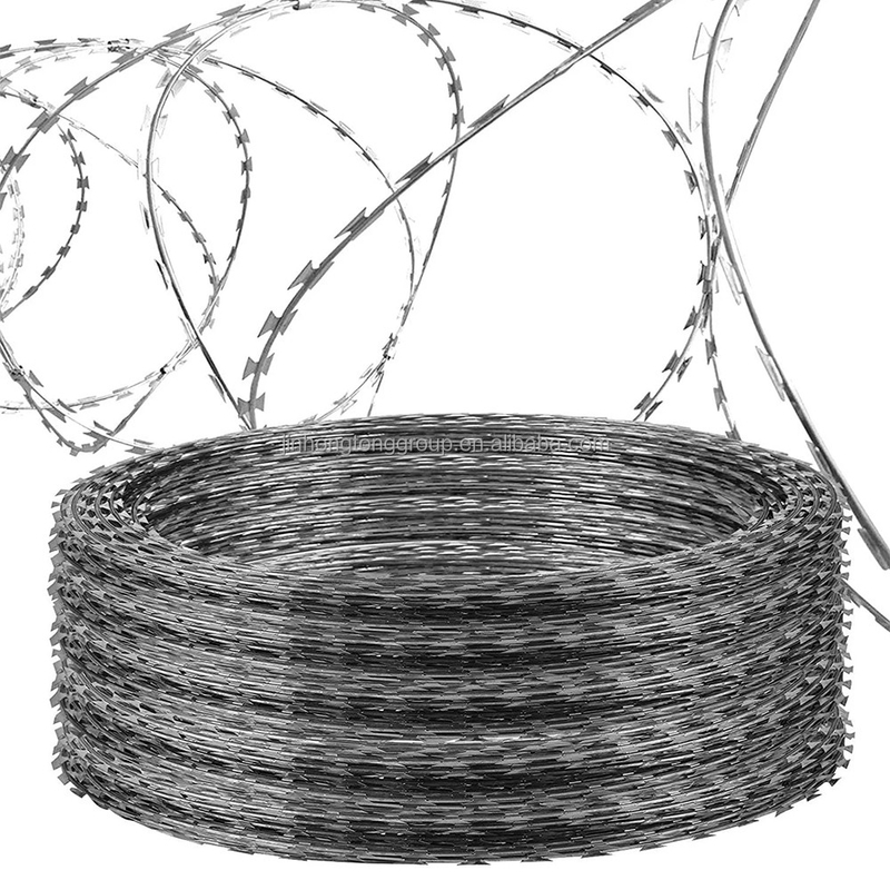Hot Galvanizado 500m doble hebra de afeitar alambre de púas cerca alambre de alta resistencia a la tracción para mejorar la seguridad
