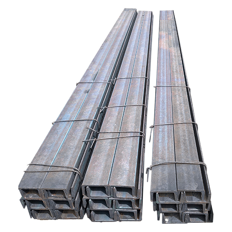 Las vigas de acero galvanizadas de canal en forma de U no perforadas muestran libremente para Q235B SS400 Q345B