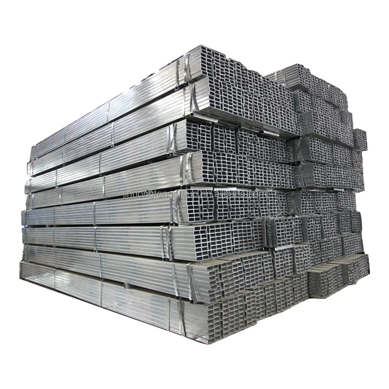 Tubos cuadrados 50x50 mm Tubo de hierro rectangular negro de 1,8 mm de espesor Tubos cuadrados galvanizados sumergidos en caliente